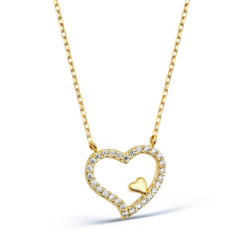 Heart Necklase - 8K Gold