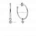 4 mm Zirconia Hoops Earring-White Gold Plated